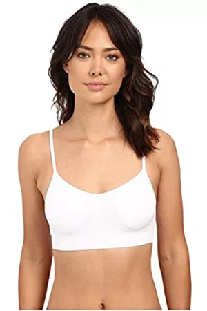 Jockey Damen Unterwäsche ohne Gummibund - Women's T-Shirts Modern Micro Seamfree Cami Strap Bralette, White, M