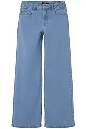 NAME IT Damen Weite Hosen - Girl's NLFTAULSINE DNM HW Wide Pant NOOS Jeanshose, Light Blue Denim, 146