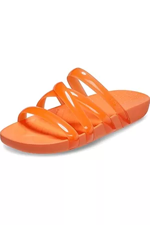 Crocs Damen Sandalen - Splash Glossy Strappy Sandal 38-39 EU Persimmon