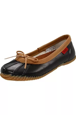 Chooka Damen Schuhe - Solid Duck Skimmer Womens Size 9 Black Rubber Flats Shoes