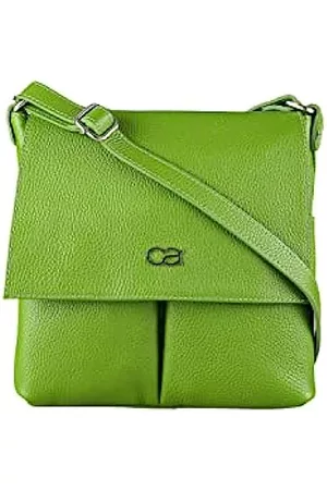 Alessandro Damen Umhängetaschen - Umhängetasche München Echtes Leder mit vielen Fächern 24cm x 24cm x 4cm