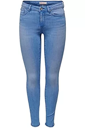 ONLY Damen Skinny Jeans - Damen ONLWAUW MID Skinny DNM BJ617 NOOS Jeanshose, Special Bright Blue Denim, XLW / 34L