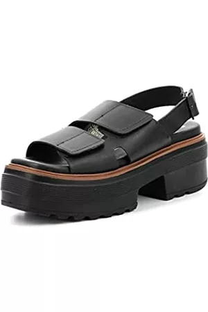 Kickers Damen Sandalen mit hohem Absatz - Damen KickHelio Sandale mit Absatz, Schwarz, 41 EU