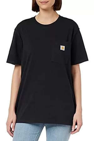 Carhartt Damen T-Shirts - Damen K87 Loose Fit, kurzärmliges Pocket T-Shirt, Schwarz, S