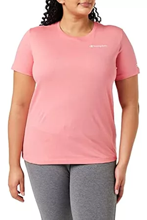Champion Damen Shirts - Damen American Classics-Small Script Logo S-S T-Shirt, Intensives Rose, XXL