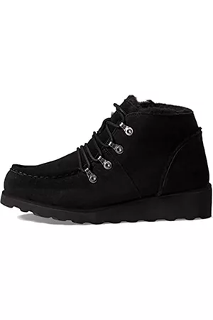Bearpaw Damen Winterstiefel ohne Absatz - Damen Malinda Boot | Damen Stiefel Klassisches Wildleder | Damen Stiefel | Bequemer Winterstiefel, Schwarz, 41 EU