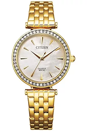 Citizen Damen Damen Analog Quarz Uhr mit Edelstahl Armband ER0212-50Y