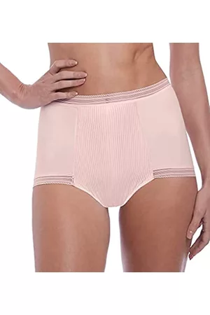 Fantasie Damen High-waisted Bikinis - Damen Fusion Smoothing High Waist Control Brief Slip, Blush, Large
