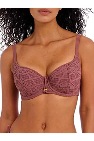 Freya Damen Bikinis - Damen Sundance Crochet Sweetheart Gepolstertes Bügel-Bikinioberteil (3970), Muskatnuss, 70F