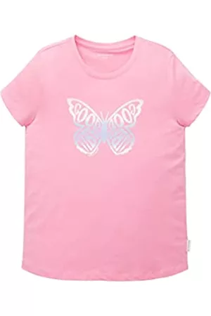 TOM TAILOR Mädchen Bedruckte T-Shirts - Mädchen 1036079 Kinder T-Shirt, 31654 - Pink Sun, 152