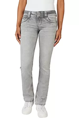 Pepe Jeans Damen Cropped Jeans - Damen Gen Jeans, Grau (Denim-UF8), 26W / 32L