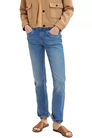 TOM TAILOR Damen Straight Jeans - Damen 1035739 Alexa Straight Jeans, 10281 - Mid Stone Wash Denim, 29W / 32L