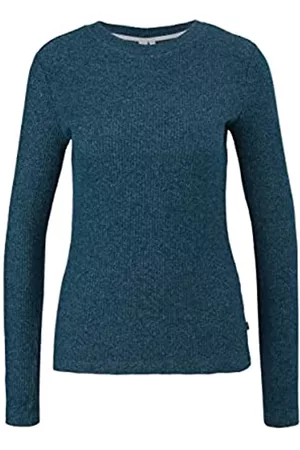 QS by s.Oliver Damen Longsleeves - Women's T-Shirts Langarm, Blue Green, XS
