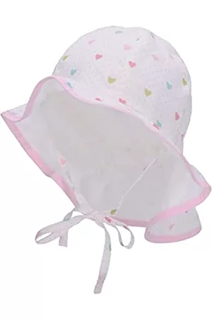 Sterntaler Baby Sonnenhüte - Baby Mädchen Hut Baby Sonnenhut Herzi - Baby Hut, Kopfbedeckung Baby Sommer, Sommerhut Baby - aus Baumwolle - beige, 45