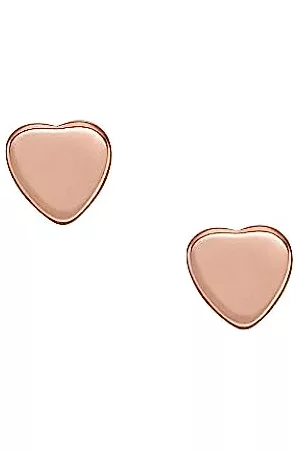 Fossil Damen Ohrringe - Damenohrstecker Hearts Edelstahl roségoldfarben, JF04389791