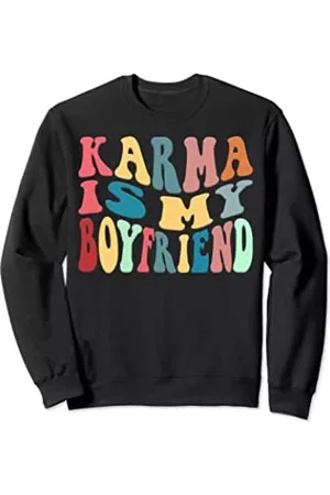 Caterpillar Sweatshirts - Karma Is My Boyfriend, Karma Is Cat, lustige sarkastische Musik Sweatshirt