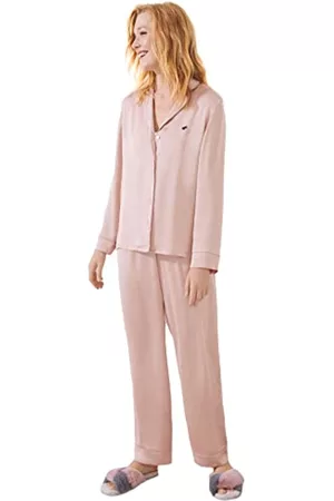 Women secret Damen Schlafanzüge - Damen Langer Schlafanzug Pyjama, Beige (BEIGE/Camel), XXS
