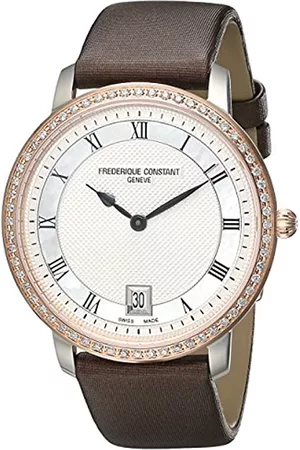 Frederique Constant Damen Fc220 m4sd32 – Armbanduhr Damen, Armband Satin Braun
