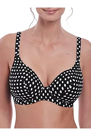 Fantasie Damen Bikinis - Santa Monica 6722 Bikinioberteil mit Bügel, Schwarz/Weiß, 85DD
