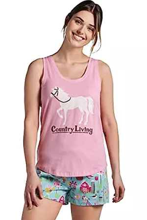 Hatley Damen Schlafanzüge - Damen Pyjama-Tanktop Pyjamaoberteil, Country Living, 46