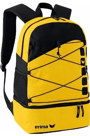 Erima Sporttaschen - Rucksack Club 5 Multifunktionsrucksack mit Bodenfach Gelb/Schwarz One Size