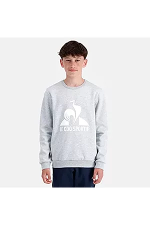 Le Coq Sportif Sweatshirts - Unisex Kinder ESS Crew Sweatshirt Nr. 3 Grau Cla Pullover, Hellgrau meliert, 16 Jahre