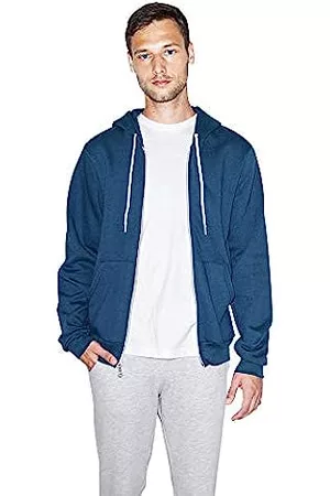 American Apparel Sweatshirts - Unisex-Erwachsene Flex Fleece Long Sleeve Zip Hoodie, F497w Kapuzenpullover, ozeanblau, XX-Large