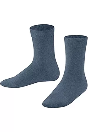Falke Socken & Strümpfe - Unisex Kinder Socken Family K SO Baumwolle einfarbig 1 Paar, Blau (Light Denim 6660), 31-34