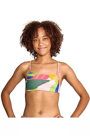 Speedo Damen Bikinis - Damen Badeanzug Top Bikini Endurance Strappy Back Demi Bikinioberteil, Block Tropics, Medium