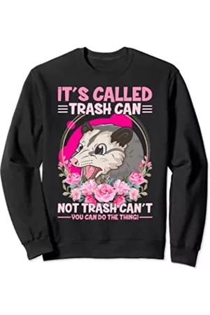 Caterpillar Sweatshirts - Trash Can not Trash Can't Funny Opossum Sweatshirt