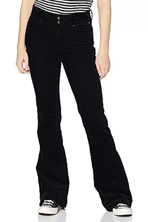 Replay Damen Bootcut Jeans - Damen Newluz Flare Jeans, Schwarz (098 BLACK), 30W / 34L