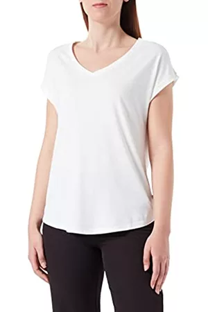 QS by s.Oliver Damen T-Shirts - Women's T-Shirt, Kurzarm, White, M