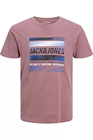 JACK & JONES Herren T-Shirts - Men's JCOARC Tee SS Crew Neck T-Shirt, Twilight Mauve, L