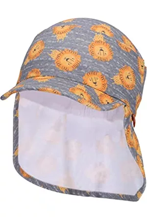 Sterntaler Baby Hüte - Baby Jungen Schirmmütze Baby Schirmmütze Nackenschutz Löwe - Schirmmütze Baby, Baby Mützen - aus Baumwolle - mittelblau, 47
