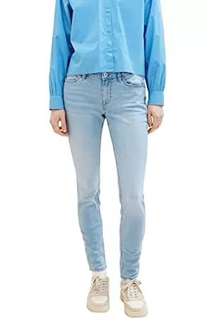 TOM TAILOR Damen Skinny Jeans - Damen 1036993 Jona Extra Skinny Jeans, 10125-Random Bleached Blue Denim, 32W / 30L