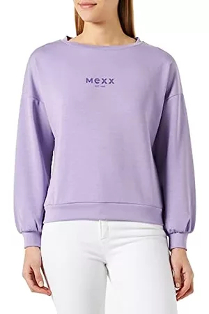 Mexx Damen Sweatshirts - Damen Crewneck Sweater Sweatshirt, Bright Lilac, L EU