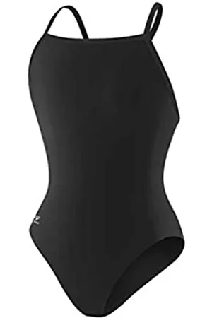 Speedo Damen Badeanzüge - Damen Powerflex Flyback Solid Erwachsene Teamfarben Einteiliger Badeanzug, New Black, 40