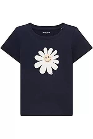 TOM TAILOR Mädchen Shirts - Mädchen Kinder T-Shirt mit Print 1035155, Blau, 116-122