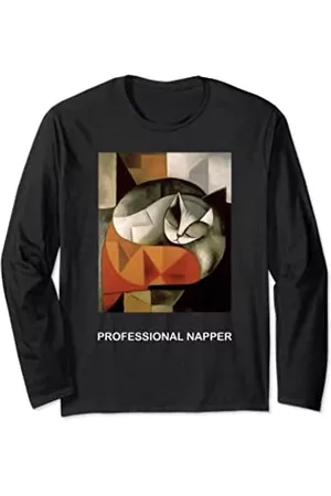 Caterpillar Longsleeves - Professional Napper – Lustiges Katzen-Shirt für Katzen, Vater/Mama Langarmshirt