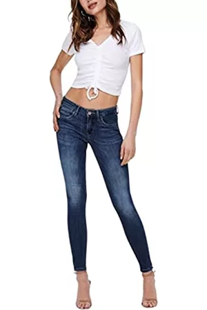 ONLY Damen Skinny Jeans - NOS Damen Skinny Jeans Onlkendell Reg SK Ank Jns CRE178067 Noos, Blau (Medium Blue Denim), W30/L34