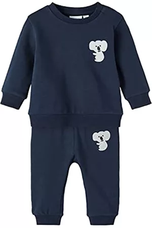 NAME IT Sweatshirts - Unisex Baby NBNTIBBI Sweat Set BRU Sweatshirt, Dark Sapphire, 56