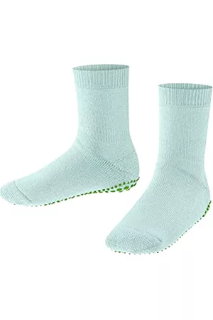 Falke Damen Schuhe mit Noppen - Unisex Kinder Hausschuh-Socken Catspads K HP Baumwolle Wolle rutschhemmende Noppen 1 Paar, Grün (Moroccan Mint 7491), 39-42
