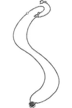 Breil Damen Halsketten - Damen-Kette mit Anhänger Edelstahl Kristall grau 45 cm - TJ1480