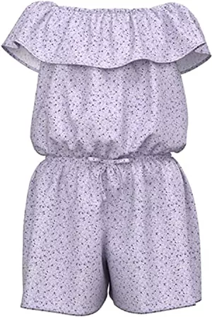 NAME IT Damen Jumpsuits - Girl's NKFVINAYA SS Playsuit FFFFF NOOS Jumpsuit, Orchid Petal, 152