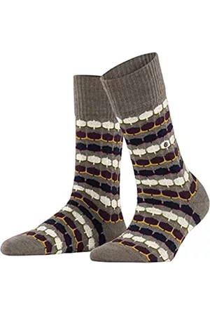 Burlington Damen Socken & Strümpfe - Damen JOY Socken Schurwolle dünn gemustert 1 Paar