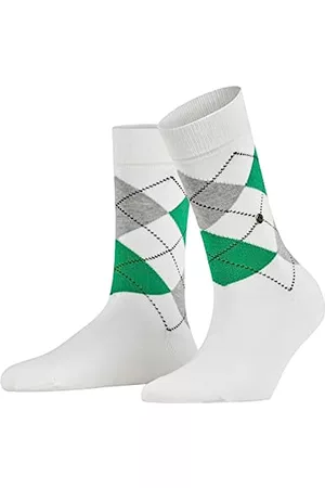 Burlington Damen Socken & Strümpfe - Damen Socken Queen W SO Baumwolle gemustert 1 Paar, Weiß (White 2000), 36-41
