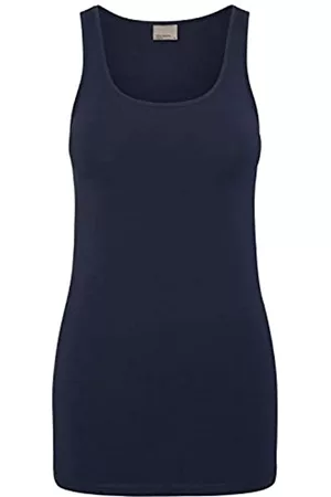 VERO MODA Damen Shirts - Damen Tank Top VMMaxi My Soft Long Basic Damentop 10185110 Black iris XL