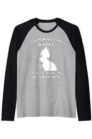 Caterpillar Damen Shirts - Katzen-Shirts für Männer/Frauen – lustige Katzenhemden für Katzen, Vater/Mama Raglan