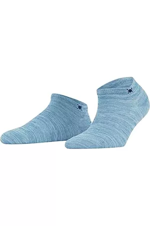 Burlington Damen Socken & Strümpfe - Damen Sneakersocken Soho Vibes W SN Baumwolle kurz einfarbig 1 Paar, Blau (Pastel Blue 6296), 36-41