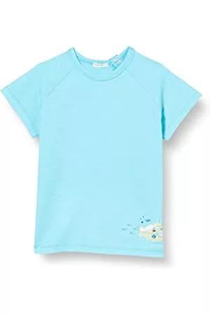Benetton Baby Shirts - Baby-Jungen 3mm5a100o T-Shirt, Türkis 31m, 74 cm